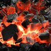 Heated charcoal